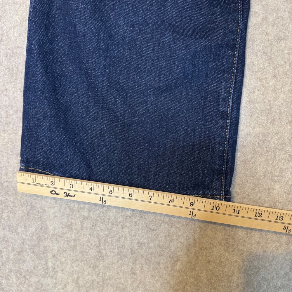 Levis Ribcage Wide Leg Jeans Womens 30 Dark Rinse High Rise Denim Retro Street - Picture 12 of 16